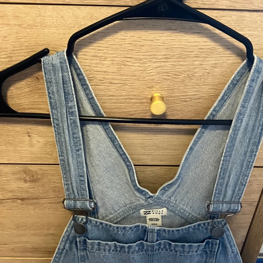 Billabong Blue Jean Shorts Overalls - Picture 4 of 11